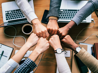 A diverse team of professionals, all working together to achieve success in their business ventures.