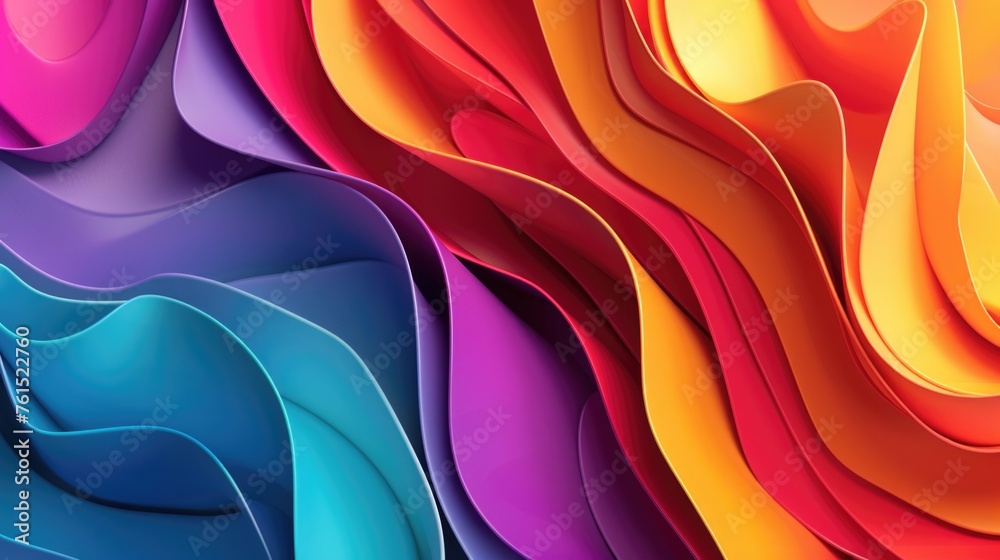 Poster a close-up shot of a bunch of colored paper. perfect for craft projects