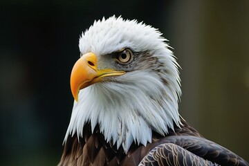 Obraz premium Close up of a strong bald eagle.
