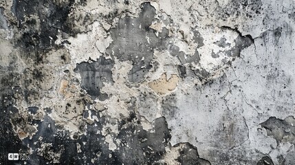 A weathered wall with peeling paint. Suitable for background or texture use
