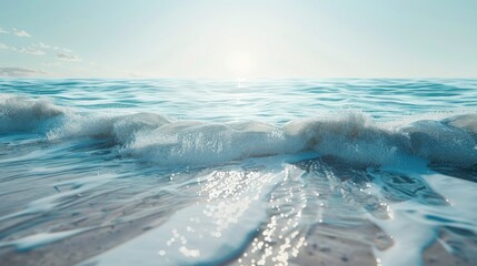 A scenic view of waves on a body of water. Suitable for travel and nature themes - obrazy, fototapety, plakaty
