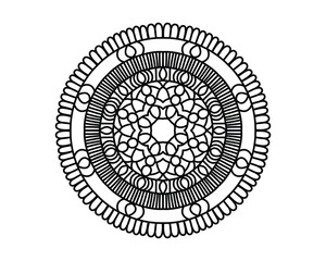 easy mandala design for coloring book, Oriental mandala design, Book Page