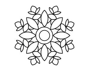 mandala design for coloring book, ethnic mandala art