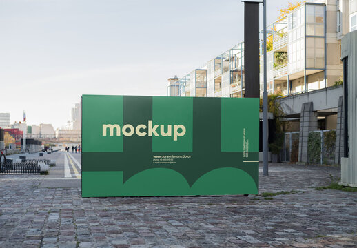 Mockup of customizable horizontal advertisement