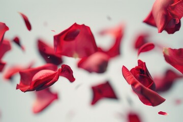 Close up of a bunch of red roses, perfect for romantic occasions