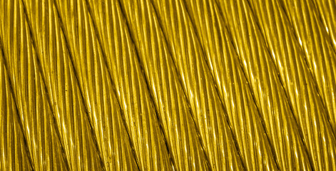 gold copper wires with visible details. background or texture