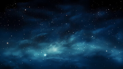 Fototapeta premium Stars fall in the dark blue night sky