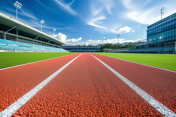 Track and field track. AI technology generated image