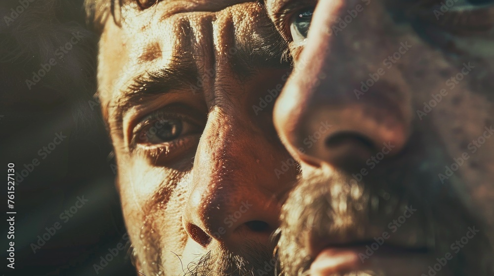 Aufkleber Close up image of a man with a beard, suitable for various projects