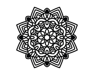 easy and simple mandala design for coloring book, henna design , attractive mandala art