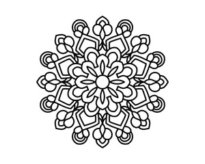 easy and simple mandala design for coloring book, henna design , attractive mandala art