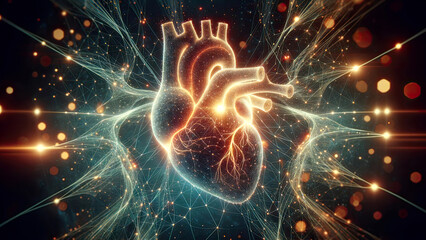 Cardiac Network Synapse - Heart and Circulatory System Concept Art for Medical Education