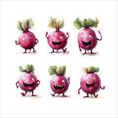 cute, strawberry, illustration, happy, vector, cartoon, set, character, funny, smile, isolated, face, collection, fun, flat, food, fruit, mascot, design, healthy, comic, graphic, background, cheerful,