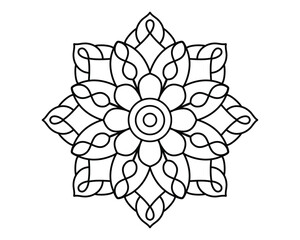 mandala design for coloring book, creative mandala art for yoga logo