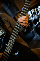 Fototapeta premium musician playing guitar