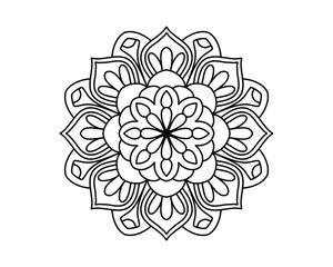 simple and easy mandala design for coloring book