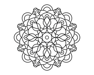 simple and easy mandala art for coloring book