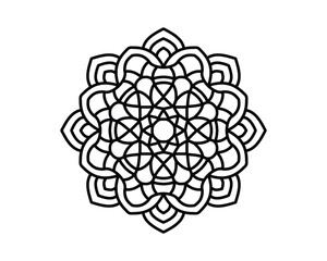simple and easy mandala design for coloring book