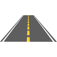 The lane road with lane markings, Bending roads vector set.