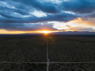 sunset over the Mojave Desert