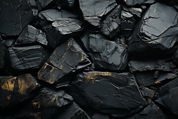 Closeup abstract textured mineral coal Background