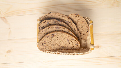 Holy Week, End, Palm Sunday, Good Friday, Easter Sunday Concept. Orthodox food in Great Christian Lent, Lenten food on a wooden table against the background of Orthodox icons.