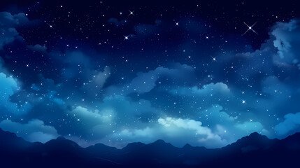 Fototapeta premium A night sky filled with countless stars