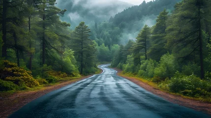 Foto op Plexiglas Road. Mount Aspiring National Park. Haast highway 6. Westcoast New Zealand. © jaylan