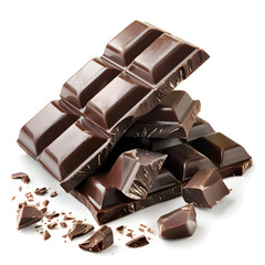 chocolate bar on white