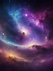Obraz na płótnie Canvas Nebula and stars in night sky. Space background.