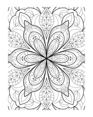 vector outline mandala for coloring book. decorative round ornament