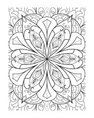 vector outline mandala for coloring book. decorative round ornament