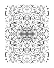 vector outline mandala for coloring book. decorative round ornament