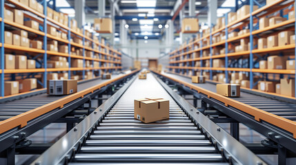 shelves in warehouse