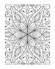 Vector outline mandala decorative and ornamental design for coloring  book