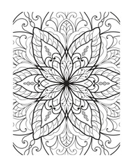 Vector outline mandala decorative and ornamental design for coloring  book