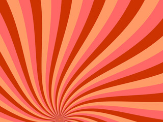 Swirl radial pattern retro background.