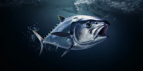 tuna jumps out of the water Generative AI