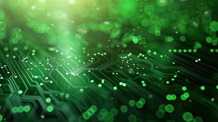 A photography of green technology background