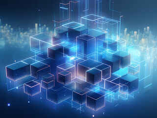 Geometric Cubic Background: A stunning cubic background illustration. AI Generation.