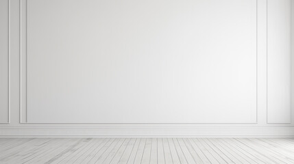 An empty room with white walls and a hardwood floor creates a minimalistic and spacious interior.