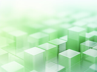 Obraz premium A cube-themed green image. AI Generation.