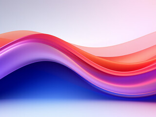 Colorful curves on a bright background. AI Generation.