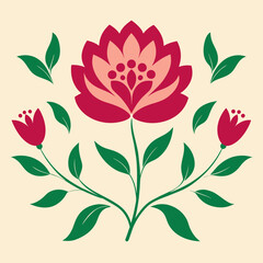 Flower design over beige background, vector illustration 