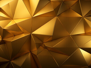 A radiant illustration of a golden background. AI Generation.