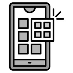 Mobile App Icon For Design Elements