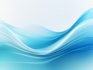 Fototapeta premium Mesmerizing waves in a geometric design on blue. AI Generation.