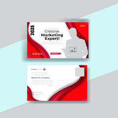Corporate postcard design template and business layout
