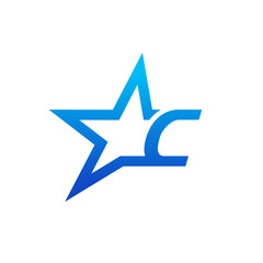 Stylist Initial C Blue Star Logo