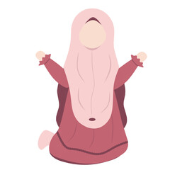 Little Girl Muslim Illustration